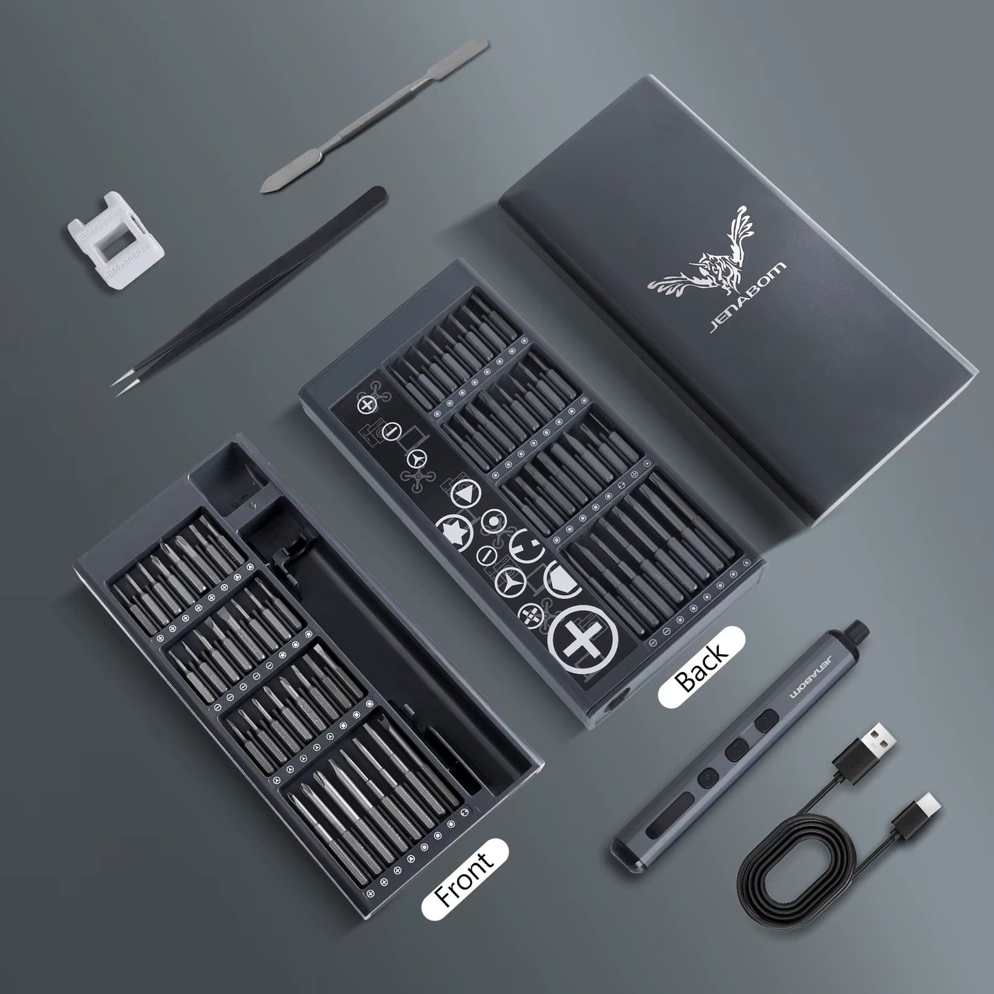 68 in 1 Mini Cordless Electric Screwdriver Set Precision Rechargeable Kit Magnetic Storage Maintenance Tools for Phone Camera PC