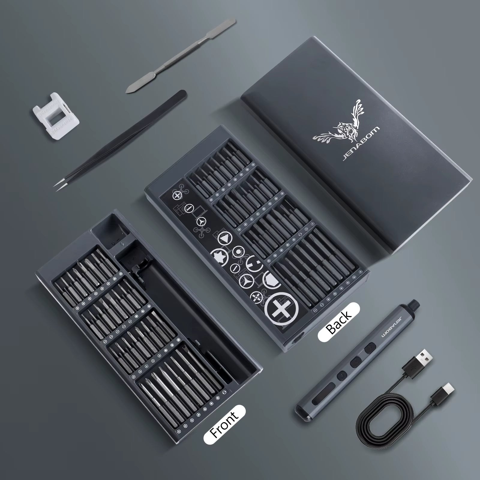 68 in 1 Mini Cordless Electric Screwdriver Set Precision Rechargeable Kit Magnetic Storage Maintenance Tools for Phone Camera PC